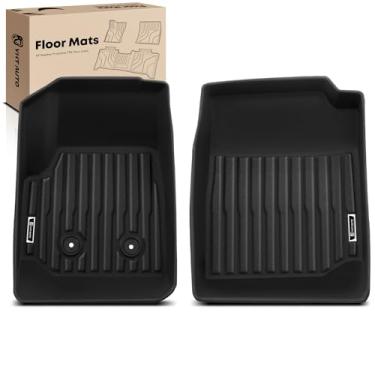 Imagem de YHTAUTO Tapetes de chão para Chevrolet Colorado e GMC Canyon 2015-2022 cabine dupla/tripulação TPE para todos os climas, acessórios dianteiros e 2ª fileiras Colorado, 2 peças