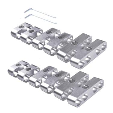 Imagem de ZHSYMX Kit de alumínio para separadores de fios de vela de ignição, divisor separador de fios de vela de ignição do motor de 7 mm 8 mm 9,5 mm (prata)