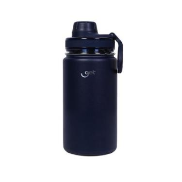 Imagem de Garrafa Térmica Inox Get Trity 350ml Azul Petróleo com tampa