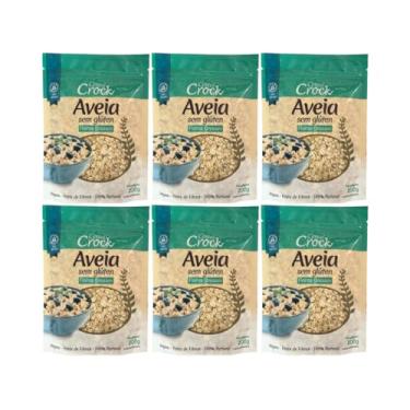 Imagem de Kit com 6 Pouchs de Aveia em Flocos Grossos sem Glúten de 200g cada - Cereal Crock
