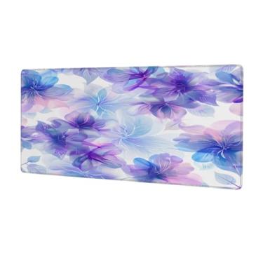 Imagem de Tapete de mouse grande mandala roxo à prova d'água para computador protetor de mesa estendido tapete de base de borracha antiderrapante para escritório, computador, teclado, laptop e mesa de casa