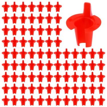 Imagem de 100 peças 02-55035 bucha anti-curta, bucha de cabo elétrico FMC de 5/40.6 cm, conectores de fio elétrico de cabeça vermelha para cabos 14/2-12/2