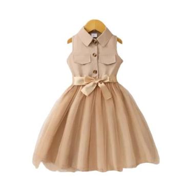 Imagem de Vestido De Princesa Casual Elegante Sem Mangas Rosa Para Meninas Adole