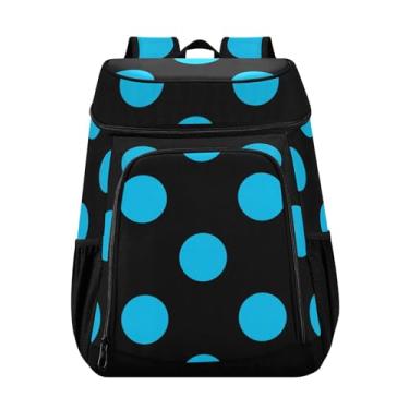 Imagem de Mochila térmica com 36 latas de bolinhas azuis grandes para almoço, piquenique, viagem, acampamento, caminhada