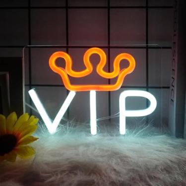 Imagem de Placa de luz neon VIP, decalque de carro com placa de LED para para-brisa, painel de instrumentos de táxi com suporte de acrílico, acessórios com logotipo iluminado para motorista