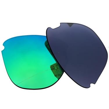 Imagem de Acefrog Lente de substituição polarizada de 1,5 mm para óculos de sol Oakley Frogskins Lite OO9374 63 mm, material atualizado, resistente a impactos, Verde esmeralda - pc-pp, One Size