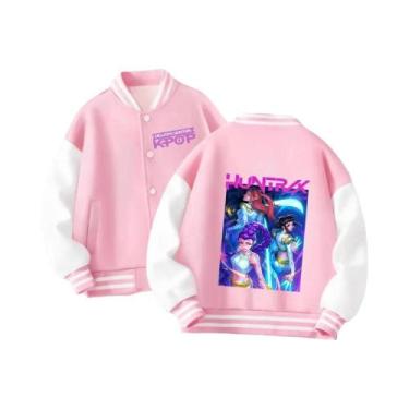 Imagem de Jaqueta De Beisebol KPop Demon Hunters Huntrix Para Meninos E Meninas,