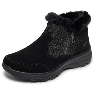 Imagem de Skechers Bota feminina fácil de usar no tornozelo, Preto/preto, 38