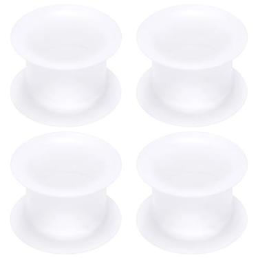 Imagem de Gadeaila Kit de alargadores de orelha de silicone sólido de plástico espesso transparente - Conjunto de alargador de orelha preto de 50 mm para mulheres e homens, 6mm, Plástico Borracha Silicone, Não