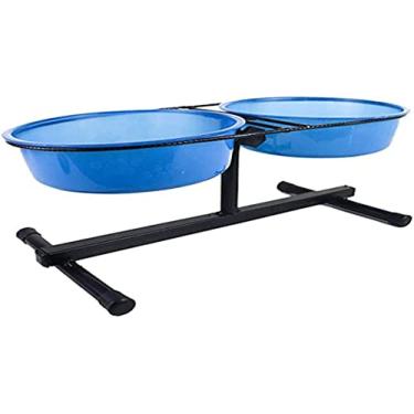 Imagem de Comedouro Duplo Regulavel Tigelas Médio Lilás Pet Injet para Cães