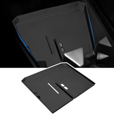 Imagem de Tapete protetor de carregamento sem fio para console central para BMW X3 G45 2025 (30 xDrive/M50 xDrive) almofada antiderrapante de silicone forro antipoeira interior preto para acessórios BMW X3 2025