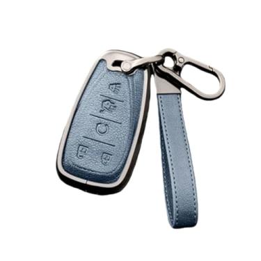 Imagem de Capa de chave de carro com 3 4 5 botões, compatível com Chevrolet Malibu XL Equinox, capa de acessórios automotivos(5 Btn Key D,Blue)