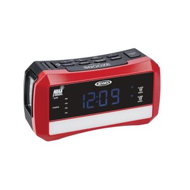 Imagem de Rádio despertador digital AM/FM com alerta meteorológico NOAA, luz de emergência e lanterna integrada