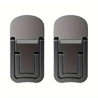 Imagem de Suporte de laptop ajustável de 2 velocidades – base de resfriamento portátil dobrável, suporte ergonômico elevado para laptops/tablets (preto)