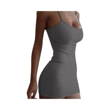 Imagem de Vestido Camisola Justo Sexy Feminino, Mini Saia De Verão, Pijamas, Rou