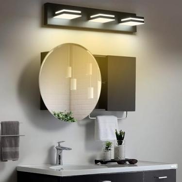 Imagem de Luz de espelho LED Arandelas de parede de banheiro 350° Rotativa de ângulo ajustável Arandela Espelho Armário Iluminação de parede para sala de estar quarto penteadeira banheiro (Luz neutra preta, 3