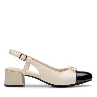 Imagem de Clarks Sapato feminino Iridessa Sling Pump, Multi couro creme, 35