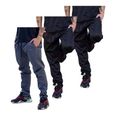 Imagem de Kit 3 Calças Homem Estiloso Esportiva Flanelada Inverno 075 - J94, 2 p