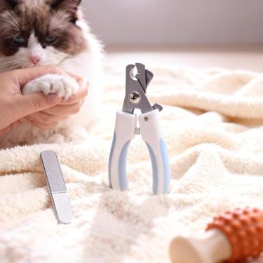 Imagem de Conjunto de cortadores de unhas para cães e gatos de alta precisão, ferramenta de limpeza de lâmina reta fácil de usar em casa
