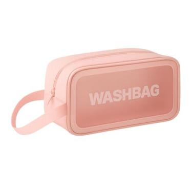 Imagem de Necessaire Pequena Impermeável Organizador Maquiagem - Dexin, Rosa