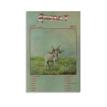 Imagem de YDIWUXQBN Alex G ROCKET Pôster em tela pintura de arte decorativa de parede sala de estar quarto decoração sem moldura 08 x 12 polegadas (20 x 30 cm)