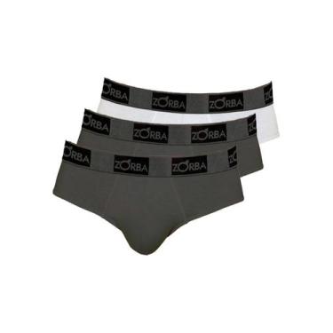 Imagem de Kit com 3 Cuecas Slip Zorba 716 Colorido, Cinza, G