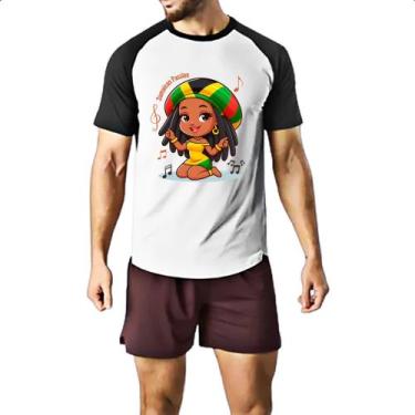 Imagem de Camiseta Raglan Jamaixa Paixao Reggae, M