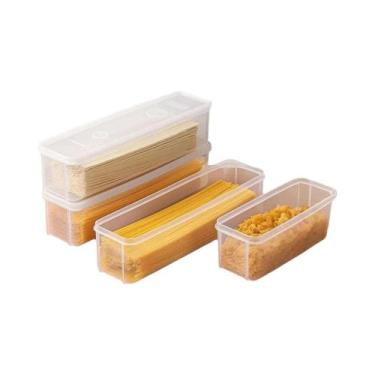 Imagem de Recipientes De Armazenamento De Alimentos De Plástico Empilháveis E Po