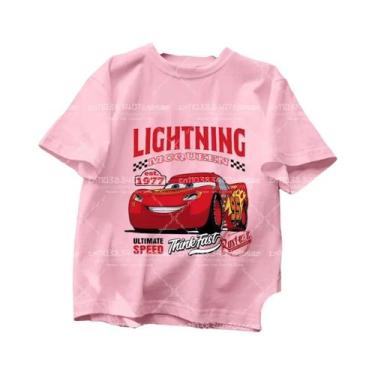 Imagem de Camiseta Infantil Disney Pixar Lightning McQueen, Manga Curta, Desenho