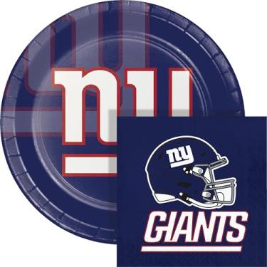 Imagem de Trendware Kit de prato e guardanapo de papel New York Giants, 72 unidades