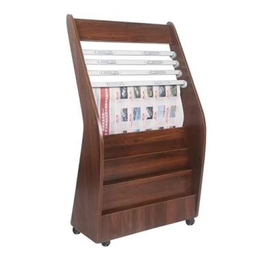 Imagem de KEG801302 Rack de jornal de escritório simples Rack de revistas vertical organizador de jornais rack de exibição de brochura para jornais e exposições de produtos escritório