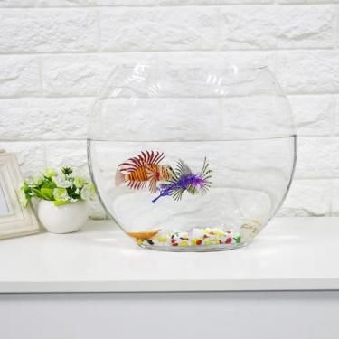 Imagem de RiToEasysports Decorações de Aquário, Peixe-leão de Silicone Com Brilho Colorido No Escuro, Peixes Decorativos de 4,5 Polegadas para Aquários e Decoração de Casa (Vermelho)