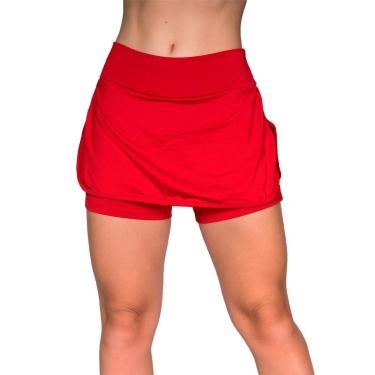 Imagem de Short Saia Curto Fitness Serra e Mar Modas Roupa Para Academia Treino Tapa Bumbum Moda Feminina-Feminino