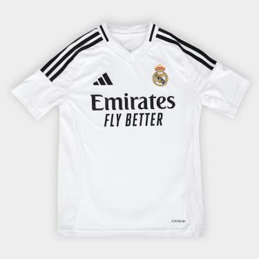 Imagem de Camisa Real Madrid Infantil Home 24/25 s/n° Torcedor Adidas-Masculino