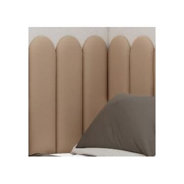 Imagem de Cabeceiras nuvem 60x20 auto colante cama Box Casal Queem King(BEGE,KIT 15 PEÇAS)