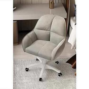 Imagem de Cadeira de escritório para jogos, cadeira de computador, cadeira de veludo, cadeira estofada para escritório em casa, poltrona ergonômica, altura ajustável, cadeira de computador moderna tufada para