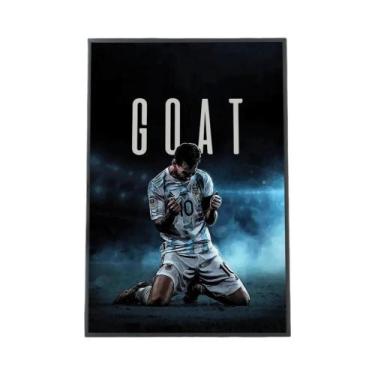 Imagem de Pôster De Futebol Messi Sem Moldura, Arte De Parede Personalizada Para