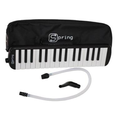 Imagem de Escaleta Spring Sg37 37 Notas Fá A Dó Preta Com Estojo