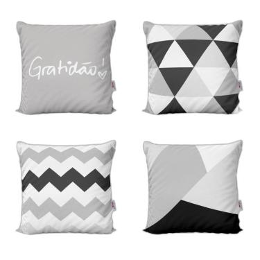 Imagem de Almofadas Preto E Branco Para Sofá 40X40 - Novadecora