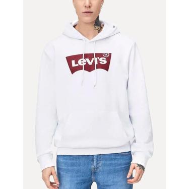 Imagem de Moletom Levis Masculino Canguru Batwing Com Capuz Branco-Masculino