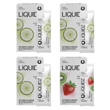Imagem de LIQUIDZ - Eletrólitos Zero Açúcares - Limonada | Morango - Kit 4 Caixas - 24 sachês-Unissex