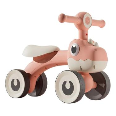 Imagem de Bicicleta de Equilibrio 4 Rodas Balance Bike BABY Dino PINK Unitoys
