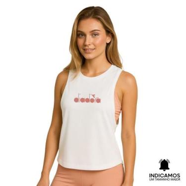 Imagem de Regata Diadora Logo Linear Feminina - Branco M, Branco, M