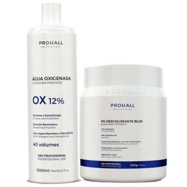 Imagem de Kit Pó Descolorante Azul e Água Oxigenada 40 Vol. ProHall
