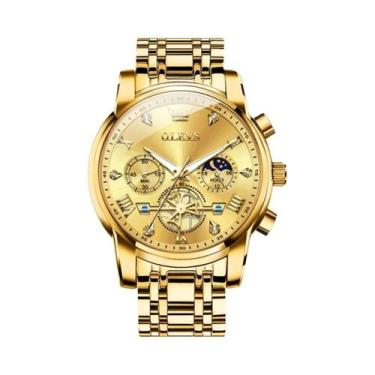 Imagem de Relógio Clássico Multifuncional Masculino OLEVS Quartz Com Fase Lunar 