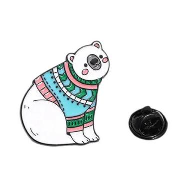 Imagem de Broche De Esmalte De Desenho Animado De Animais De Inverno: Gato, Rapo