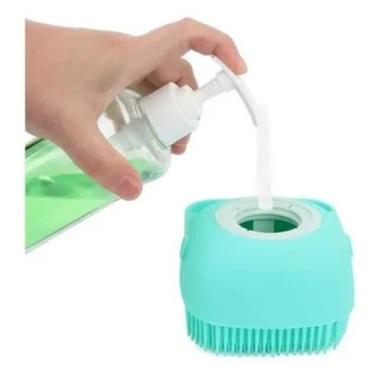 Imagem de Escova Dispenser Shampoo para Banho de Cães e Gatos - Genérico