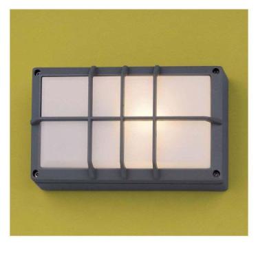 Imagem de Tartaruga retangular sem grade cinza para 1 lâmpada 4307 15W Ideal