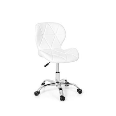 Imagem de Cadeira Office Eiffel Slim Base Giratória Branco - MAGAZINE DECOR