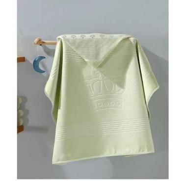 Imagem de Toalha de Banho com capuz p/ Bordar Baby Classic Verde Dohler